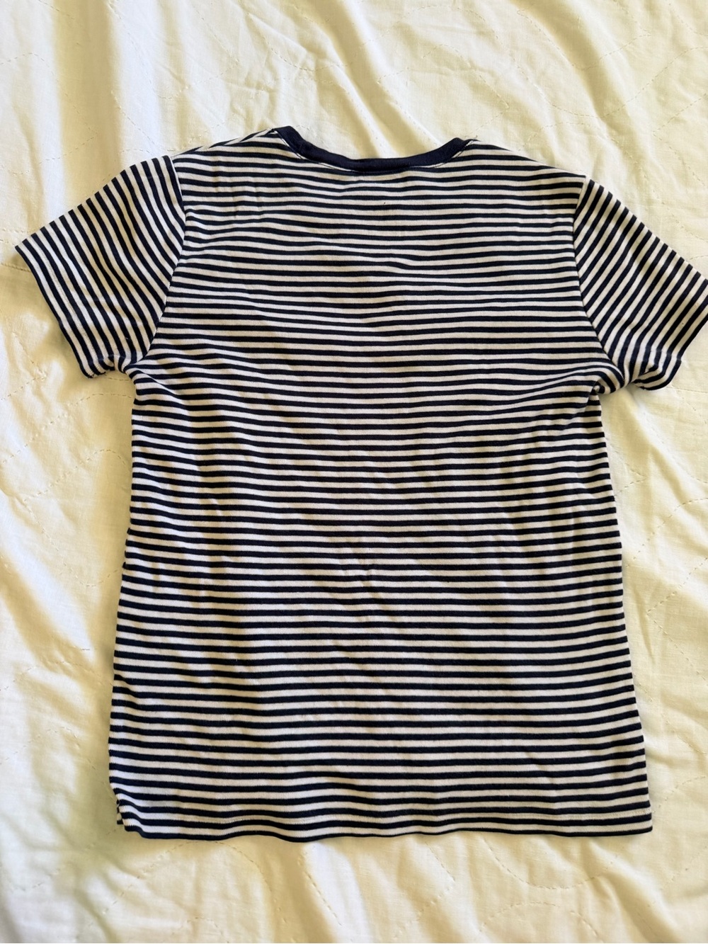 Ralph Lauren Navy and White Striped Short-Sleeve Crewneck - Picture 4 of 4